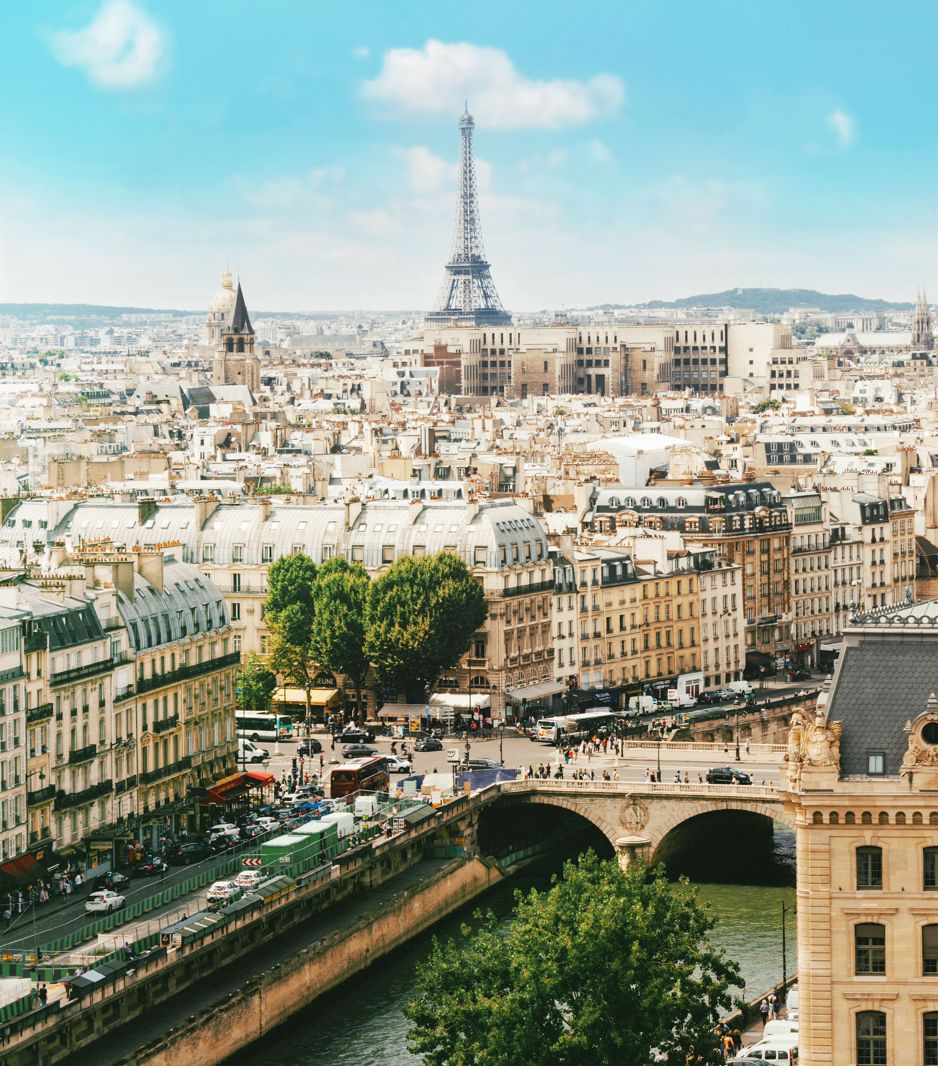 Vue de Paris avec la Tour Eiffel